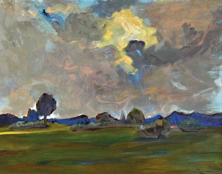 汉斯-齐默尔曼，1881-1961 杜塞尔多夫，夏季风景，油画/木，右下方有签名，长约 31.5x4