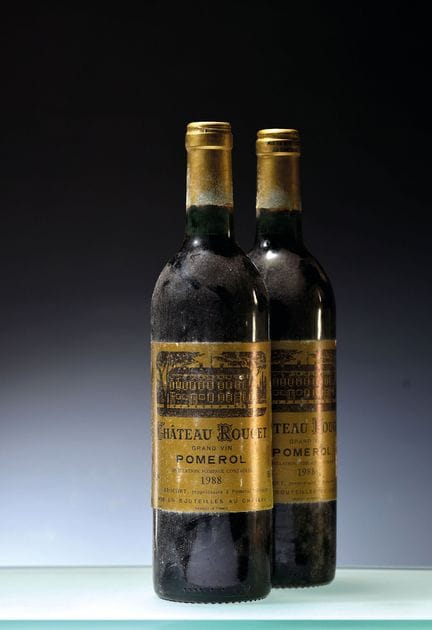 5 Flaschen 1988 Chateau Rouget, Pomerol, ca. 75 cl