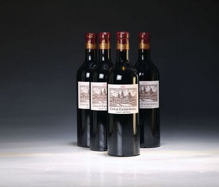 4 bouteilles de Château Cos d'Estournel 2012, Sain