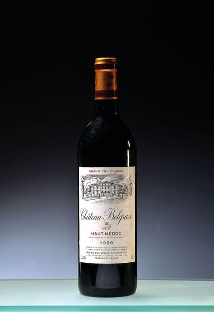 3 bouteilles de Château Belgrave 1998, Haut-Médoc,