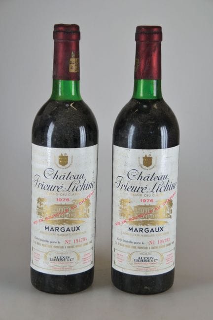 2 bottiglie di Château Prieure-Lichine del 1976, M