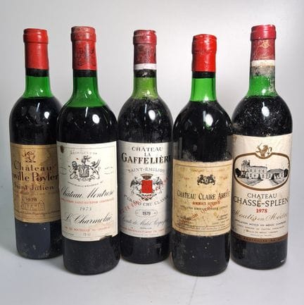11 bottiglie di Bordeaux degli anni ’70: 1977 Ch. 