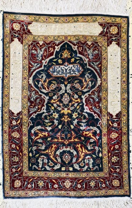 Seda fina de Hereke, Turquía, mediados del siglo X