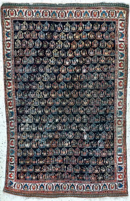 Ghaschgai Kaschkuli antiguo, Persia, siglo XIX, la
