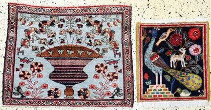 2 alfombras Malayer y Sarogh, Persia, mediados del