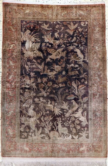 Seda de Ghom firmada, Persia, mediados del siglo X