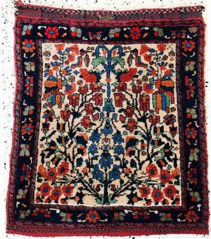 Frente de bolso Afshar, Persia, hacia 1900, lana s