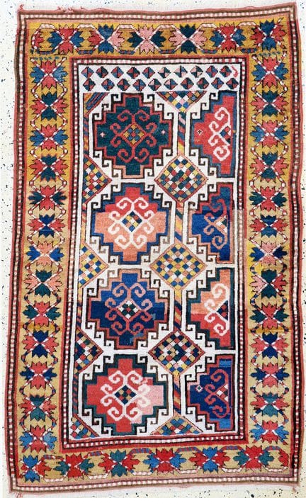 «Mogan» Kazak antiguo, Cáucaso, siglo XIX, lana so