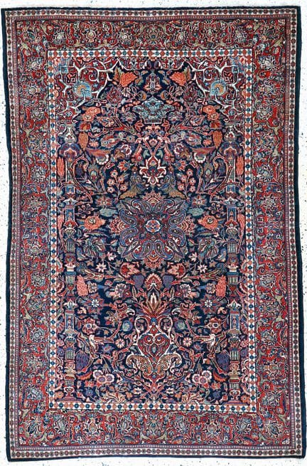 Keschan de corcho antiguo, Persia, mediados del si