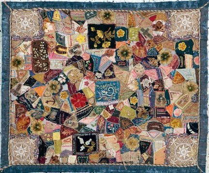 Patchwork antiguo, Europa, siglo XIX, retales de a
