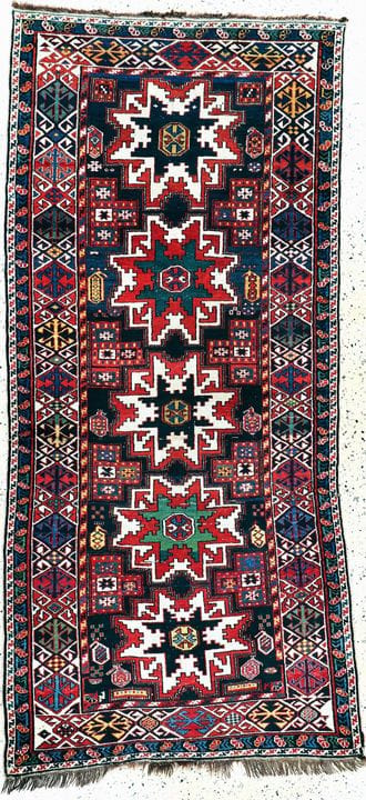 «Leshgi» Kazak antiguo, Cáucaso, siglo XIX, lana s