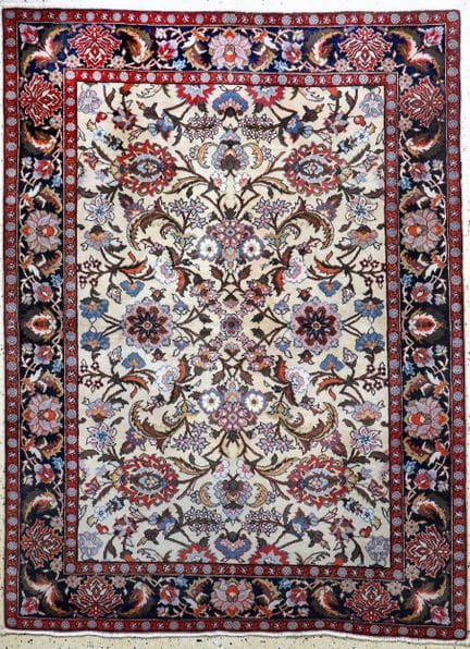 Tabriz, Rumanía, mediados del siglo XX, lana sobre