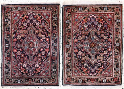 Par de alfombras Djosan antiguas, Persia, principi