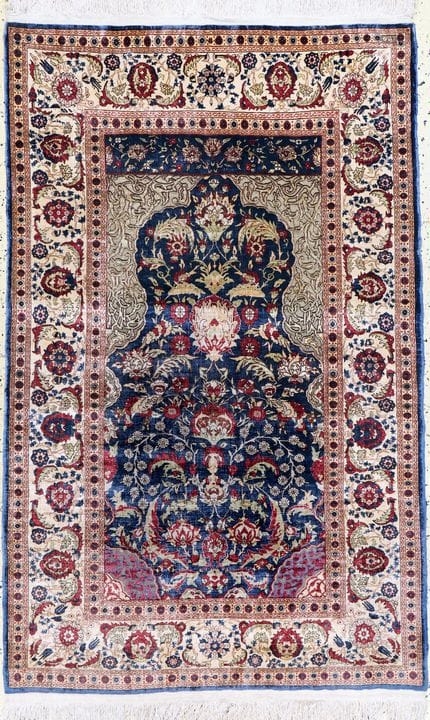 Seda de Hereke con firma delicada, Turquía, mediad