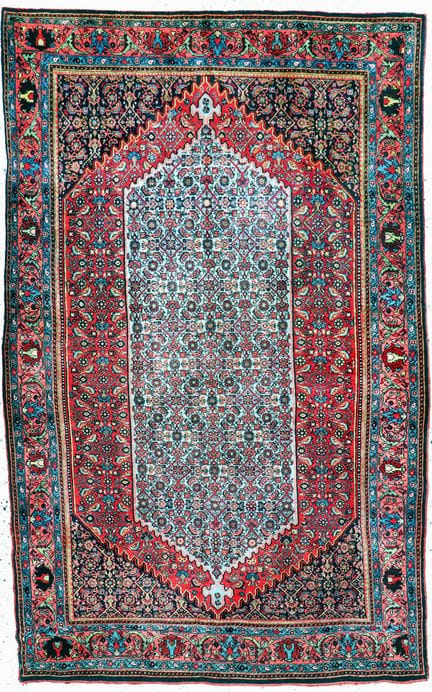 Bidjar antiguo, Persia, hacia 1900, lana sobre alg