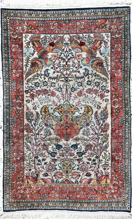 Seda de Ghom, Persia, mediados del siglo XX, seda 