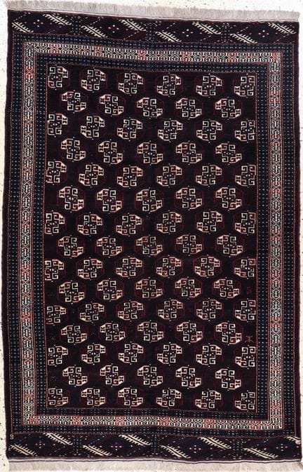 Yomud antiguo de gran calidad, Turkmenistán, princ