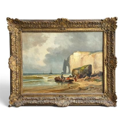 NORTHON (XIX-XXème)
Personnages au pied des falais