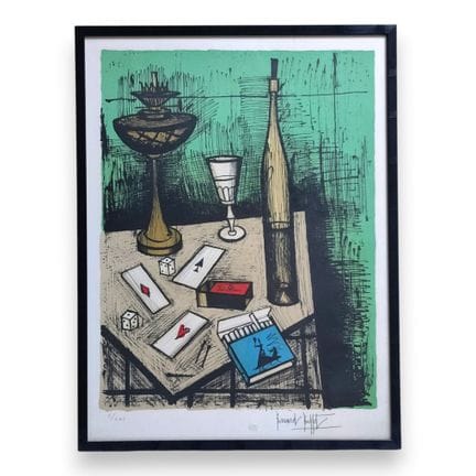 Bernard BUFFET (1928-1999)
Les trois as
Lithograph