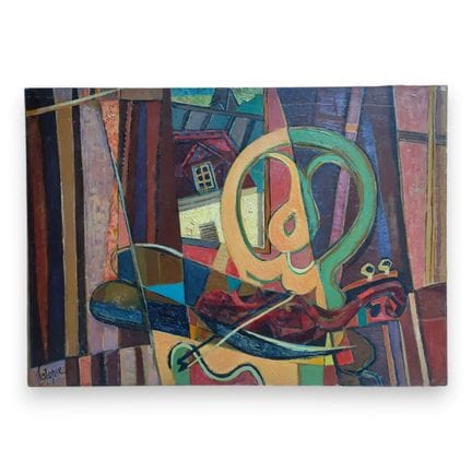 Louis LATAPIE (1891-1972)
Il violino, 1942. 
Olio 