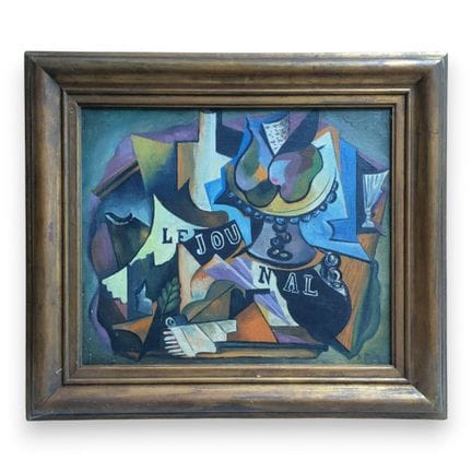 20世纪法国画派
《报纸静物》
布面油画，右下角有伪造签名
54 x 65 厘米
