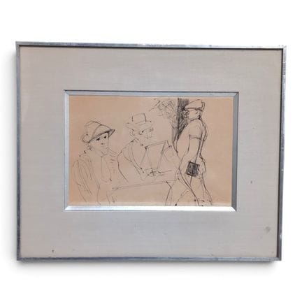 卡米尔·伊莱尔（1916-2004）
人物素描
画作右下角有签名
可见尺寸16 x 23 厘米（经曝