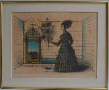 Jean CARZOU (1907-2000)
La rose offerte, 1980.
Epr