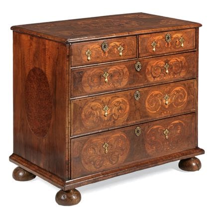 BELLISSIMA CASSETTIERA WILLIAM &amp; MARY IN NOCE,