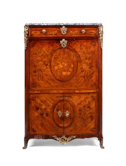 SECRETARIO ABATIBLE DE MADERA DE RÁBANO, MADERA DE
