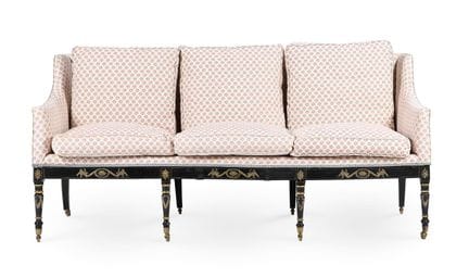 ENSEMBLE DE FAUTEUILS DE STYLE GEORGE III, ÉBONISÉ