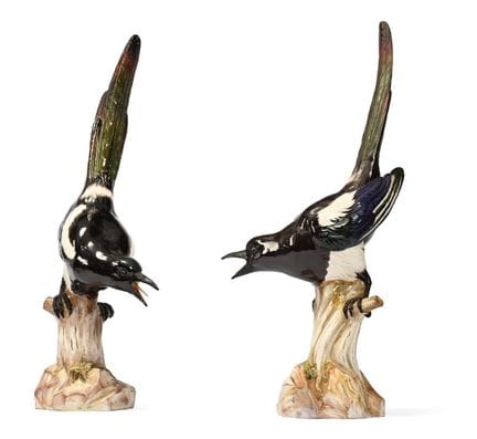 UNA COPPIA DI STATUETTE DI MEISSEN RAPPRESENTANTI 