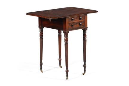 TABLE D'APPOINT PEMBROKE EN ACJAN DE L'ÉPOQUE DE L