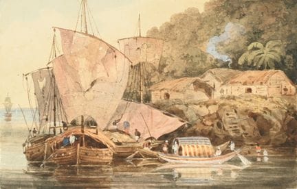 CHARLES D'OYLEY (BRITANNIQUE, 1781 - 1845) EMBARCA