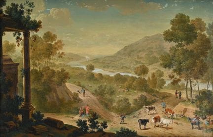 WILLEM VAN MIERIS (HOLANDÉS, 1662-1747)PAISAJE RUR