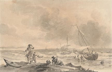 NICHOLAS POCOCK (BRITANNIQUE, 1740-1821) BATEAUX D
