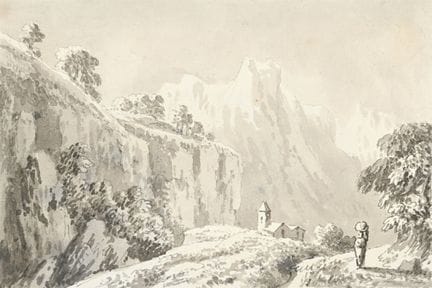ANTHONY DEVIS (BRITANNIQUE, 1729-1816) VUE ALPINE 