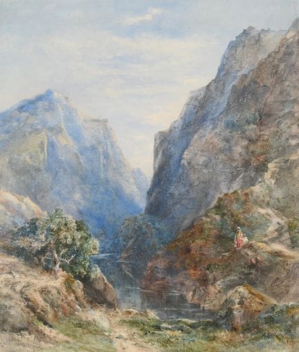 JAMES BAKER PYNE (BRITANNIQUE, 1800-1870)OLEVANO, 