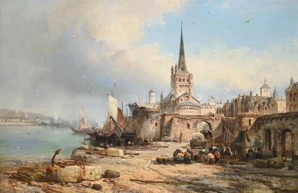 JAMES WEBB (BRITISCH, 1825–1895) KÖLN Öl auf Leinw