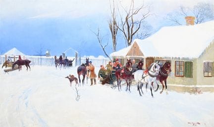 WITOLD WEJCHERT (POLNISCH 1867–1904) DIE BEGEGNUNG