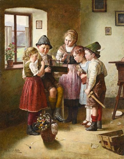 λ EDMUND ADLER (AUTRICHIEN, 1876-1965) « LE CANARI