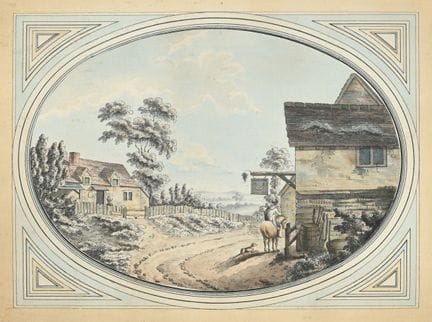 D'APRÈS PAUL SANDBY : UN VOYAGEUR S'ARRÊTANT DANS 