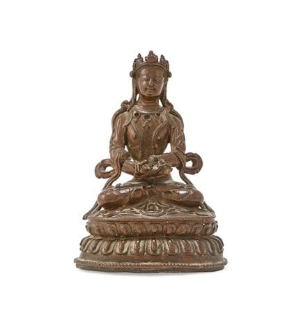Statue tibétaine en bronze représentant Vajradhara