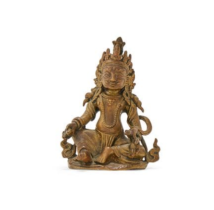 Petite figurine en bronze doré représentant Jambha