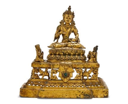 Statue en bronze doré représentant Vajrasattva, Né