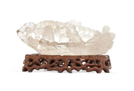 Sculpture chinoise en cristal de roche intitulée «