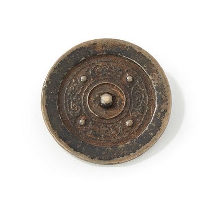 Ein chinesischer Bronzespiegel aus der Han-Dynasti