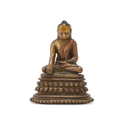 Statue en bronze du Bouddha Shakyamuni, Inde, styl