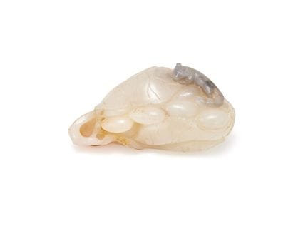 Pendentif chinois en jade blanc et roux représenta