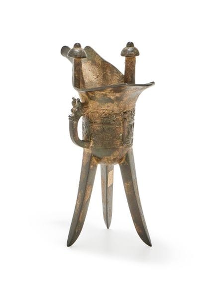 Vase rituel chinois en bronze de style archaïque d