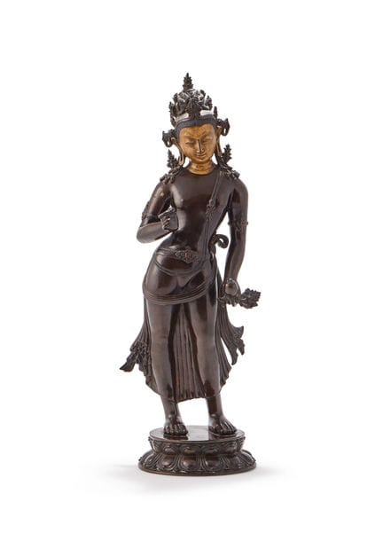 Grande statue en alliage de cuivre représentant Ks
